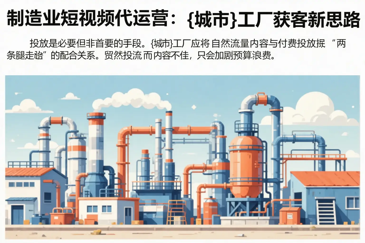 制造业短视频代运营:察哈尔右翼前旗工厂获客新思路